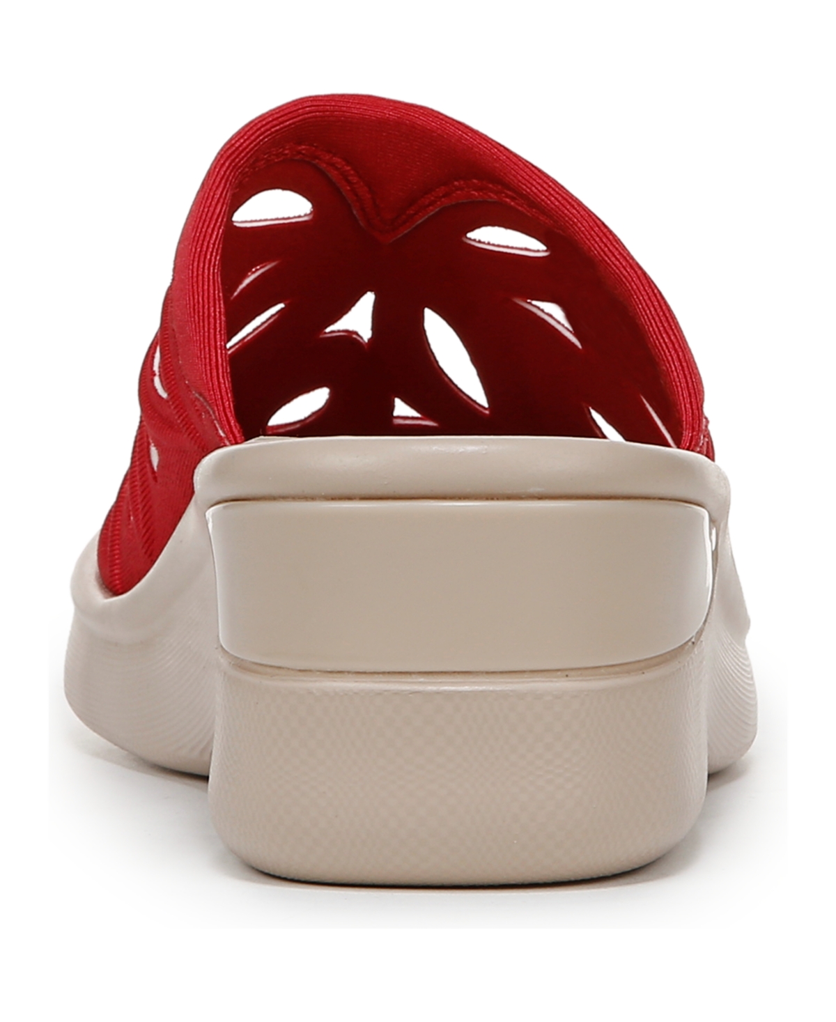 Shop Bzees Women's Susie Washable Slide Wedge Sandals In Fire Red Shimmer Lycra Fabric