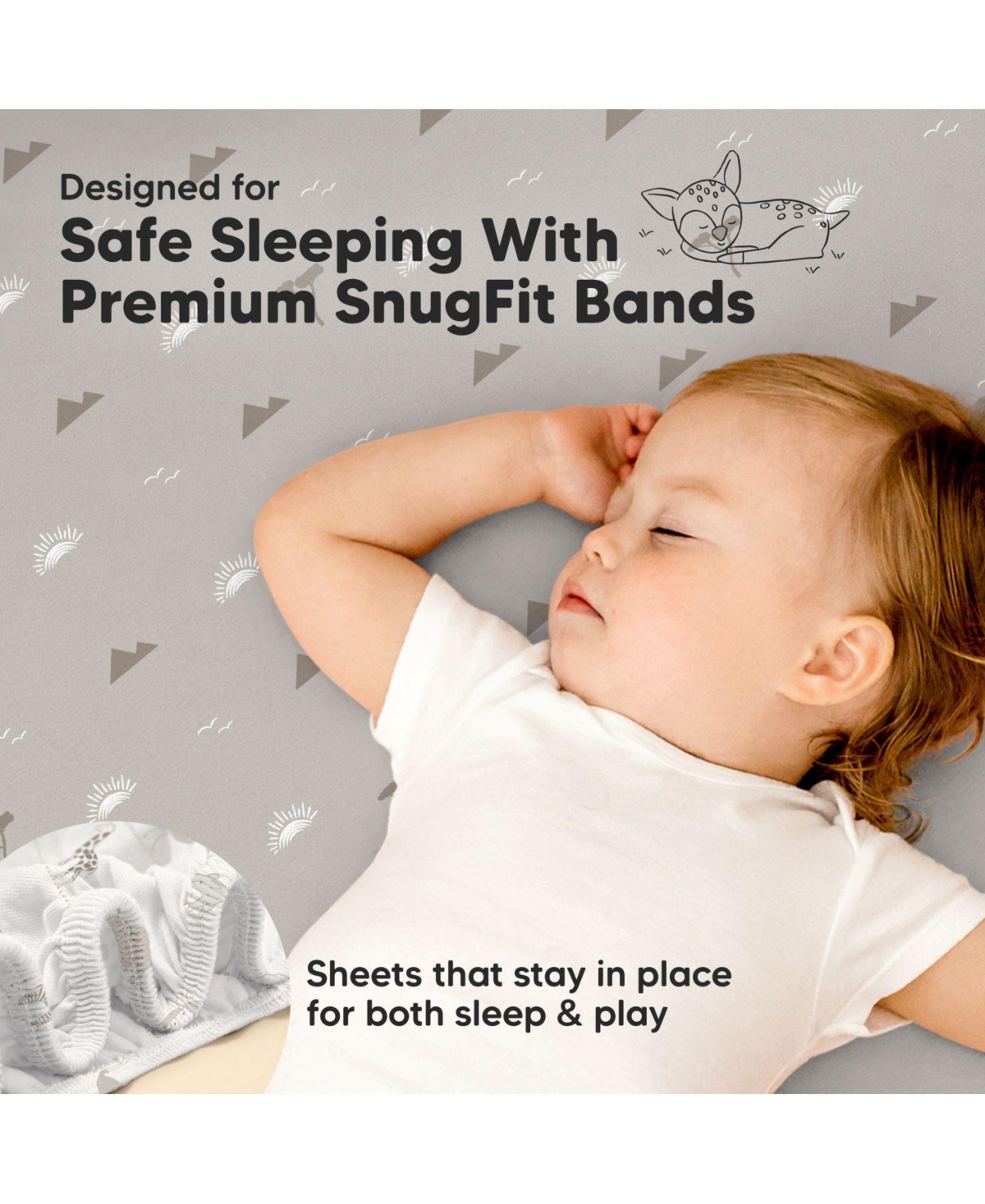KeaBabies 2-Pack Mini Crib Sheets, Pack and Play Sheets Fitted, Pack N Play Sheets, Organic Fitted Crib Sheet Cover