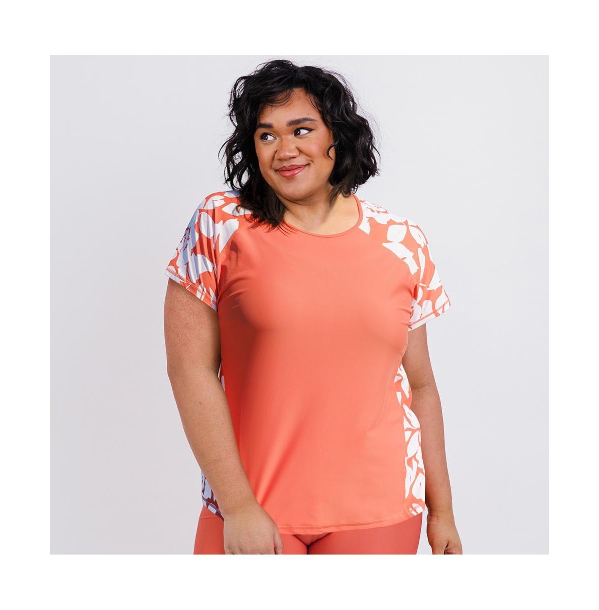 Plus Size Loose Fit Adele Swim Top - Rust/rusty rose