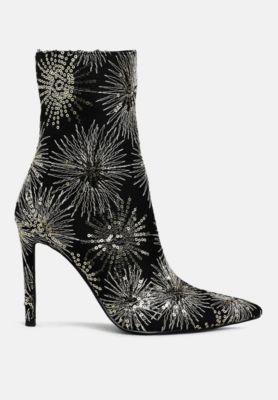 Women's Oleander Sequin Embellished Stiletto Boots