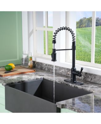 Single-Handle Spring Pull-Down Kitchen Faucet Single Hole Faucet 1.8 GPM