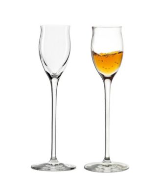 Stölzle Lausitz Likeurglazen Quatrophil Set van 6, 65 ml – Elegante Borrelglazen met Steel, ideaal voor Likeur & Gedistilleerde Dranken – Hoogwaardige Grappaglazen – Vaatwasmachine- & Schokbestendig