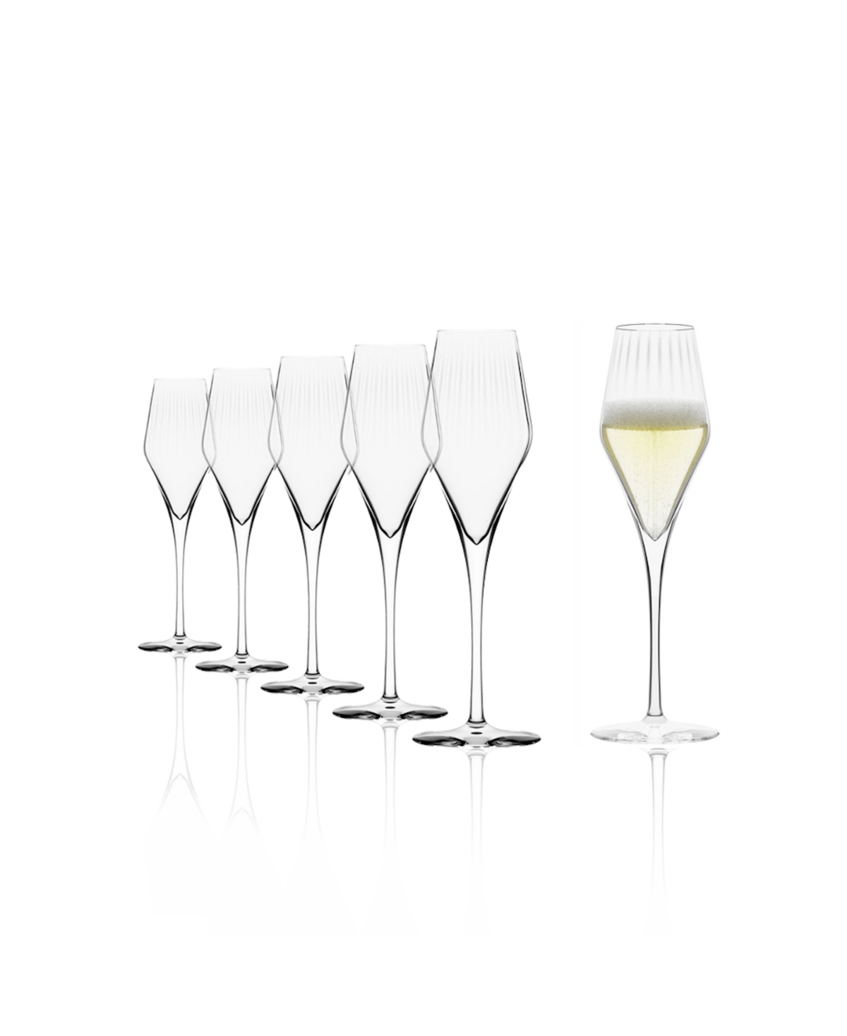 Stolzle Lausitz Symphony Champagne Flutes, Set Of 6 In Crystal