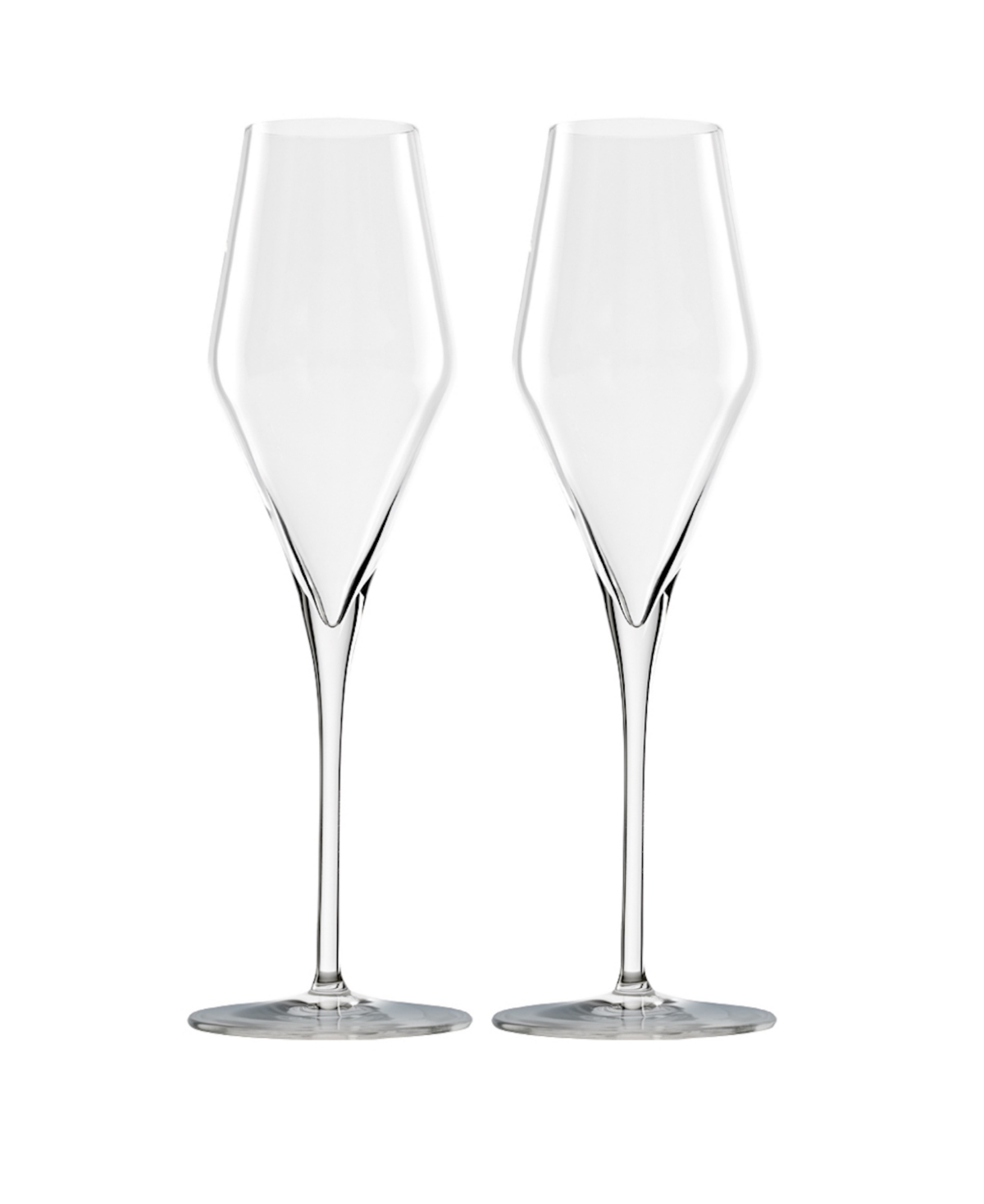 Stolzle Lausitz Highlight Led Champagne Flutes, Set Of 2 In Crystal