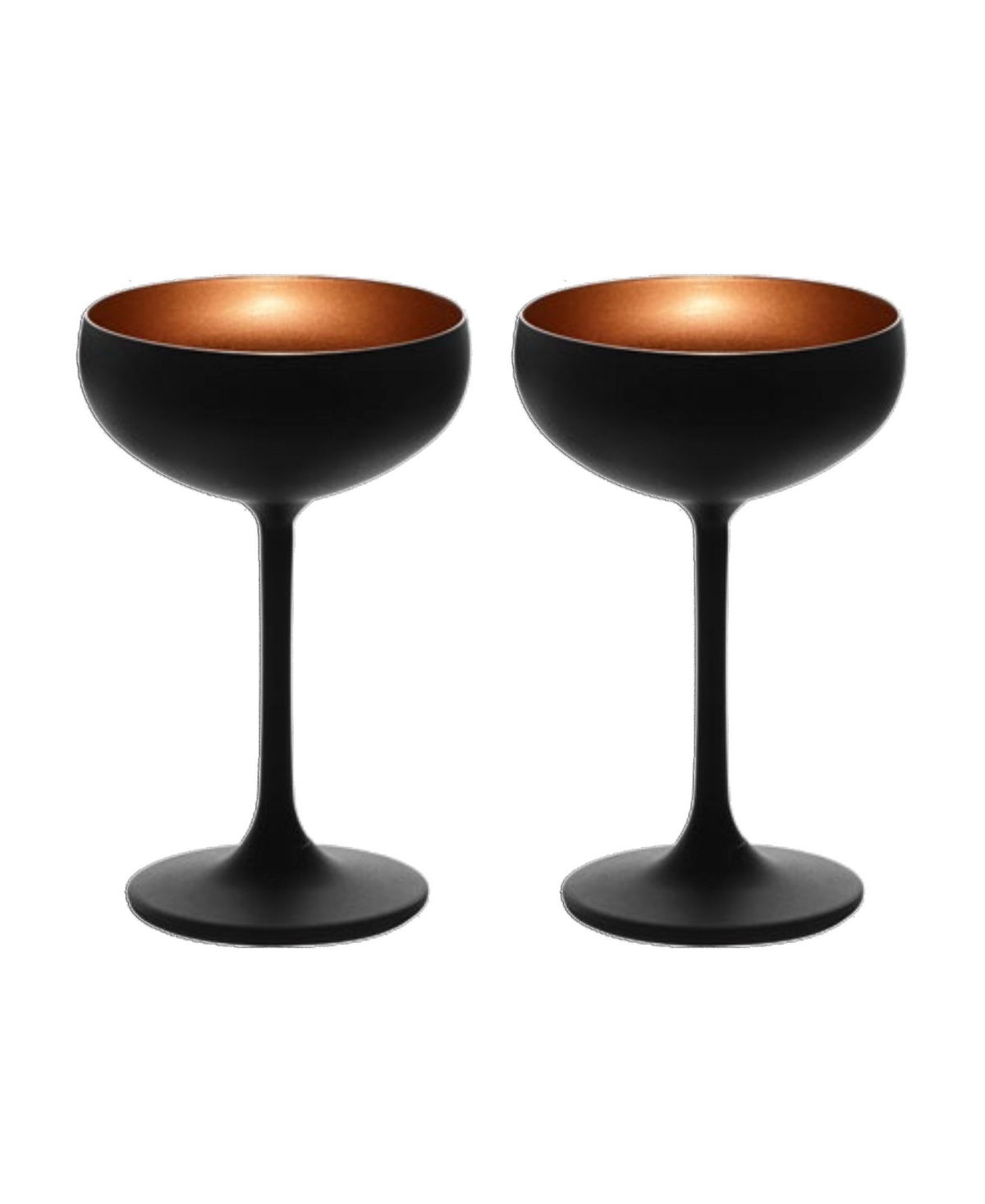 Stolzle Lausitz Olympia Saucer Glasses, Set Of 2 In Black With Bronze