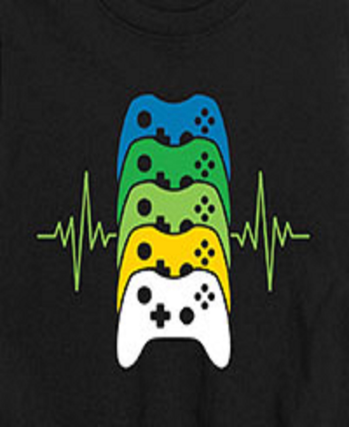 Hybrid Big Boys Game Controller Graphic Tee In Black