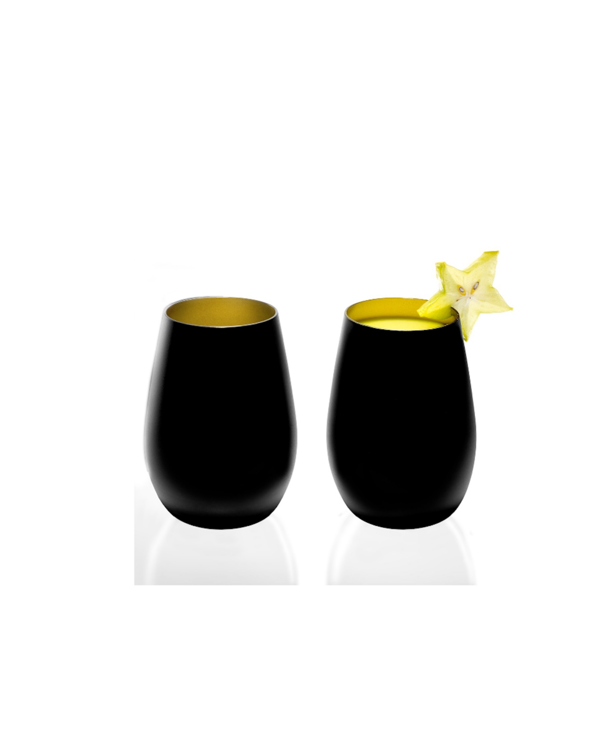 Stolzle Lausitz Olympia Tumblers, Set Of 2 In Black With Silver