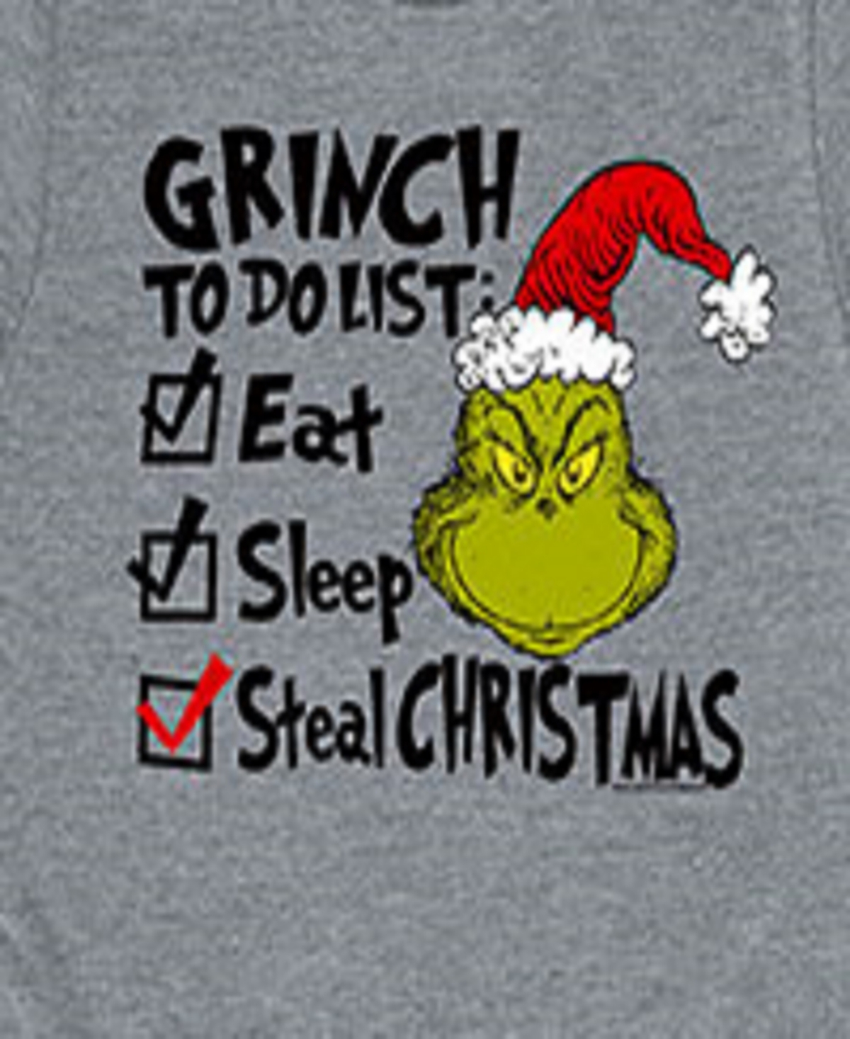 Hybrid Big Boys The Grinch To Do Graphic Tee In Grey