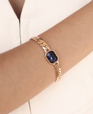 Deco Crystal Statement Cuban Chain Bracelet