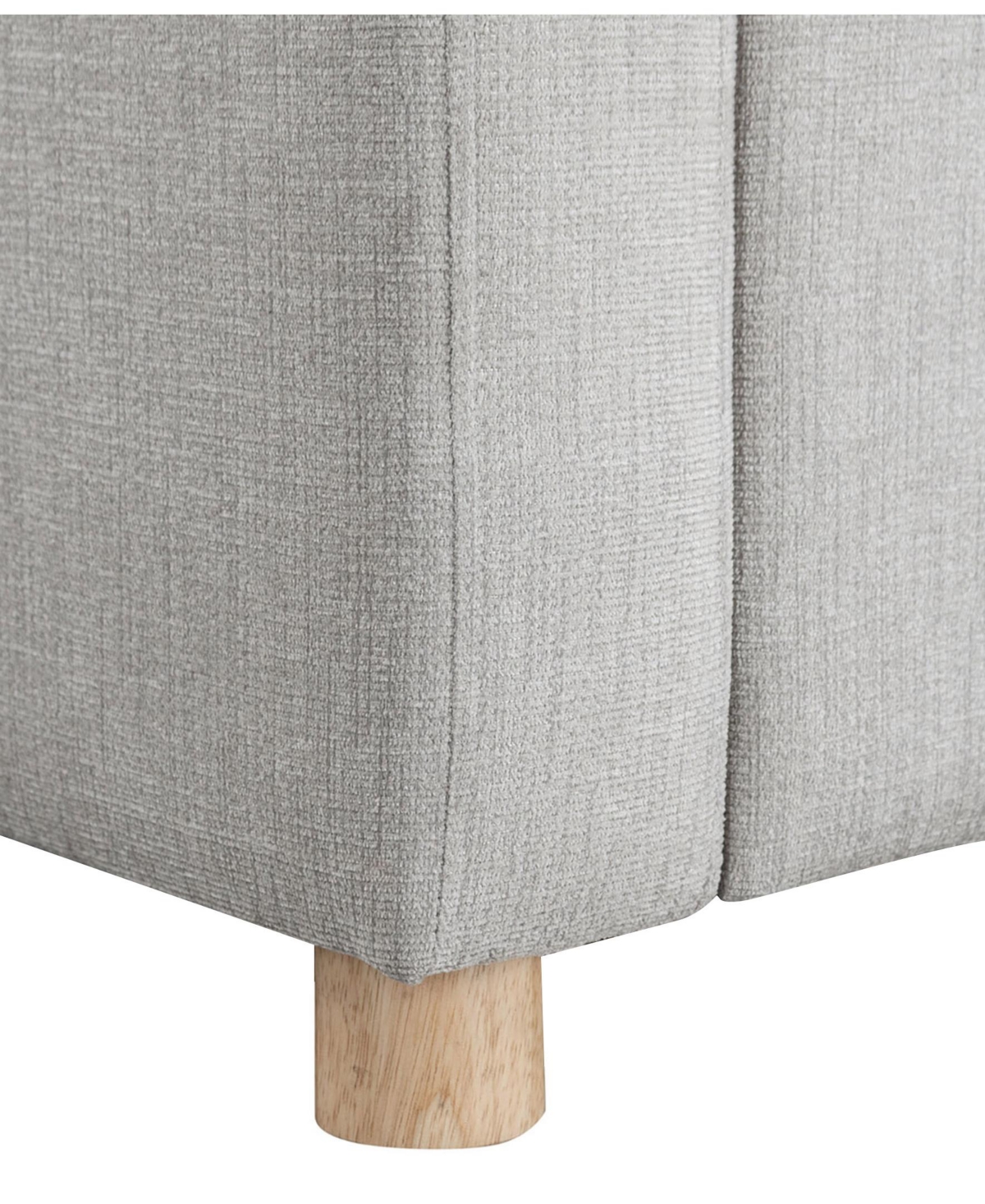 Serta 35.2" Polyester Toluca Convertible Chair In Light Gray