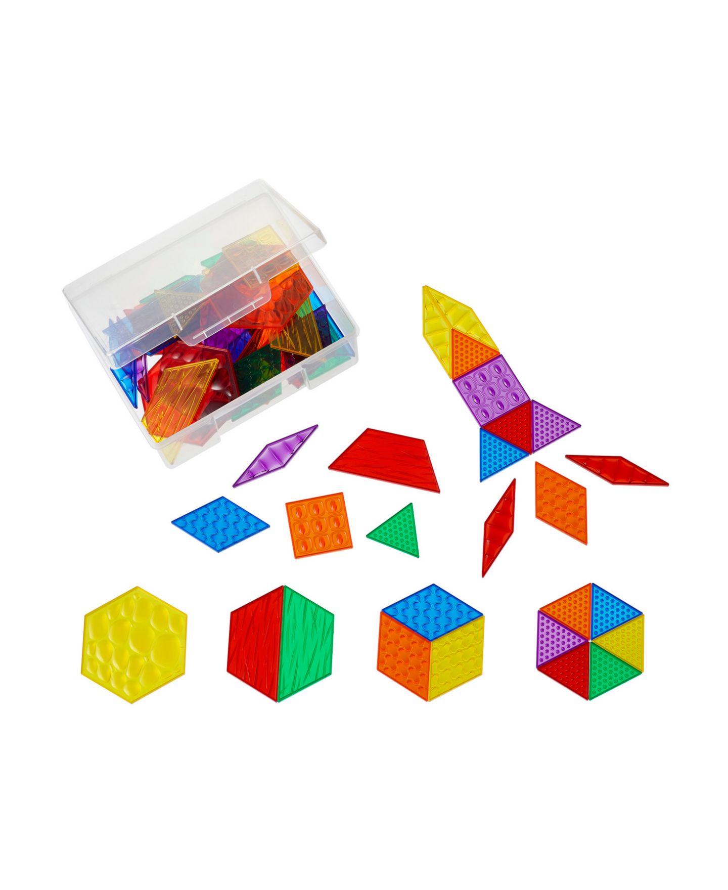 Детский конструктор edxeducation Translucent Sensory Pattern Blocks — фото 8