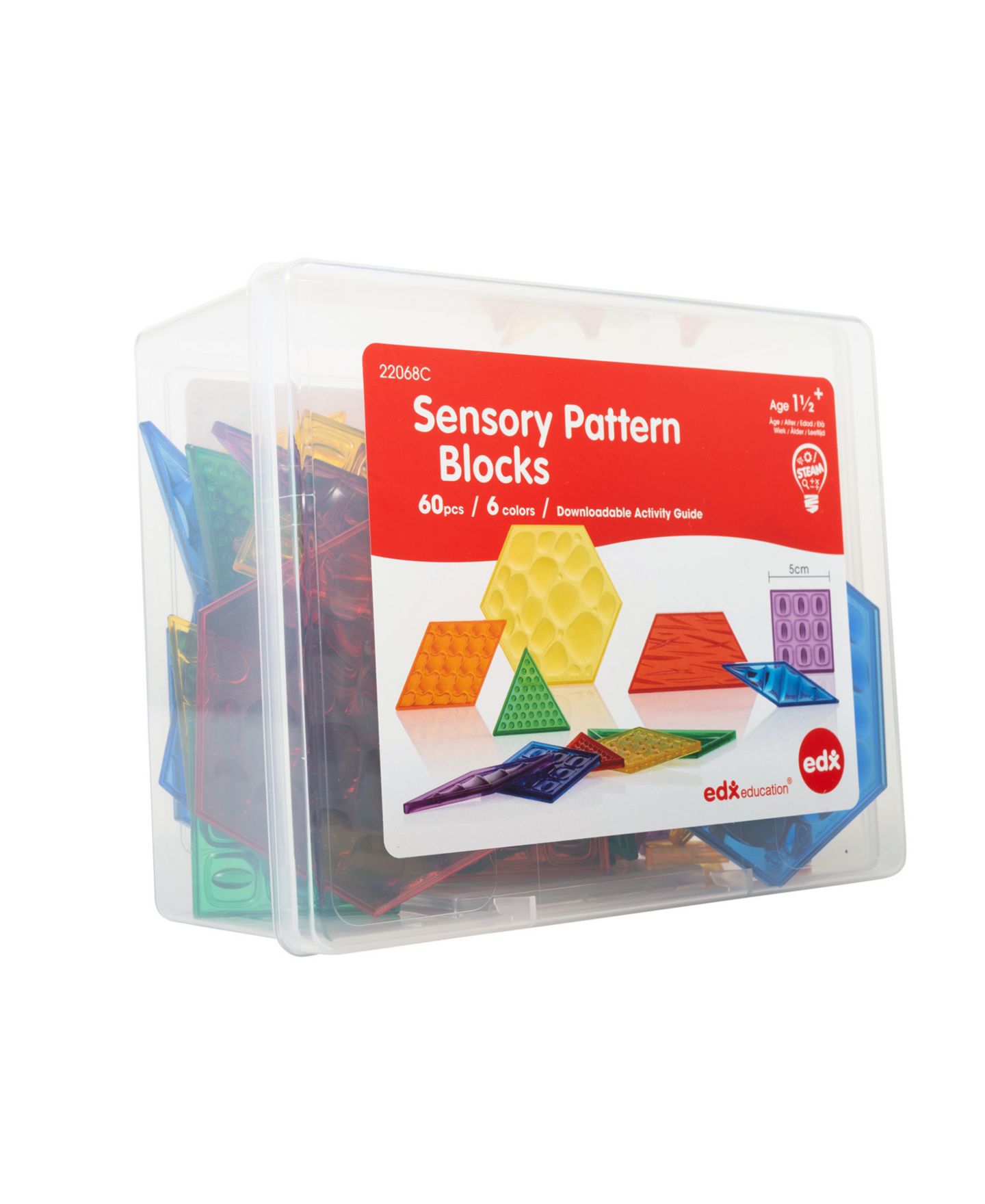 Детский конструктор edxeducation Translucent Sensory Pattern Blocks — фото 7