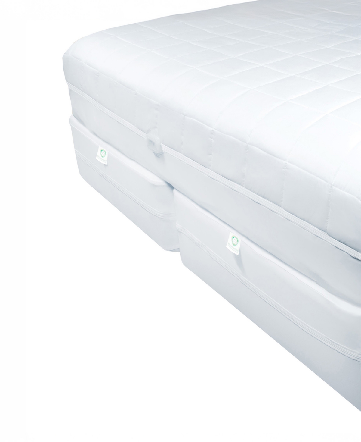 Cleanbrands Platinum Zippered Encasing Quilted Mattress Pad, Full In White