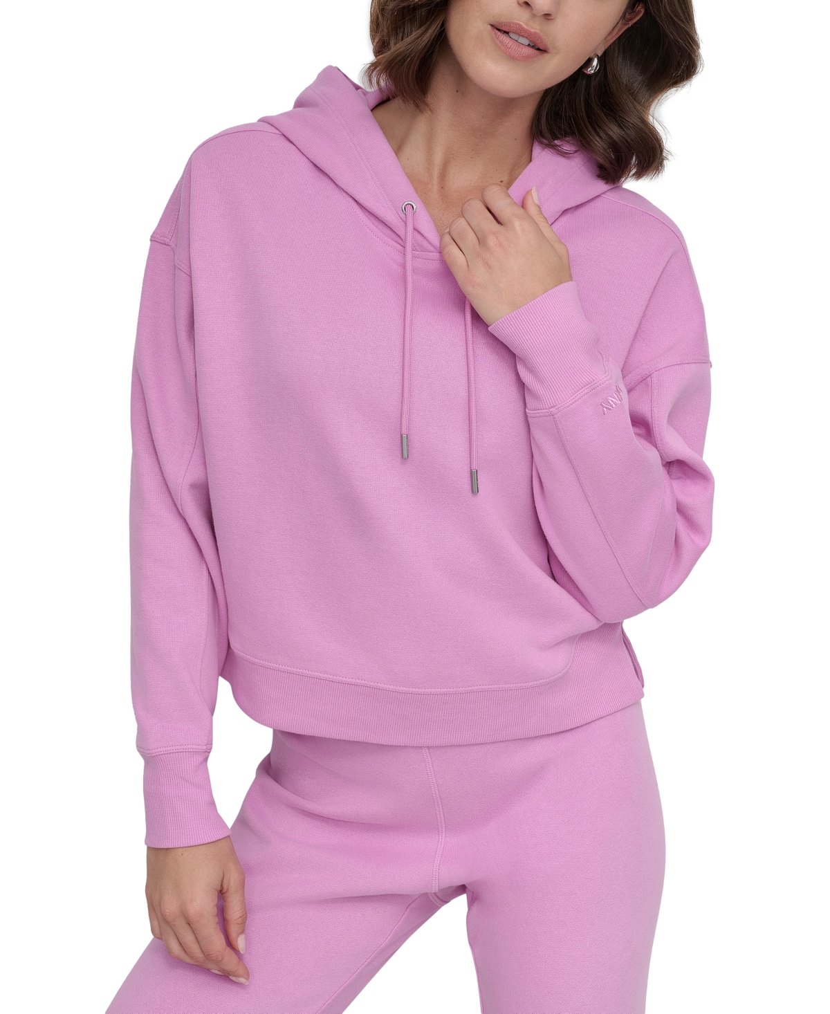 Dkny Sport Women's Embroidered-Logo Pullover Hoodie