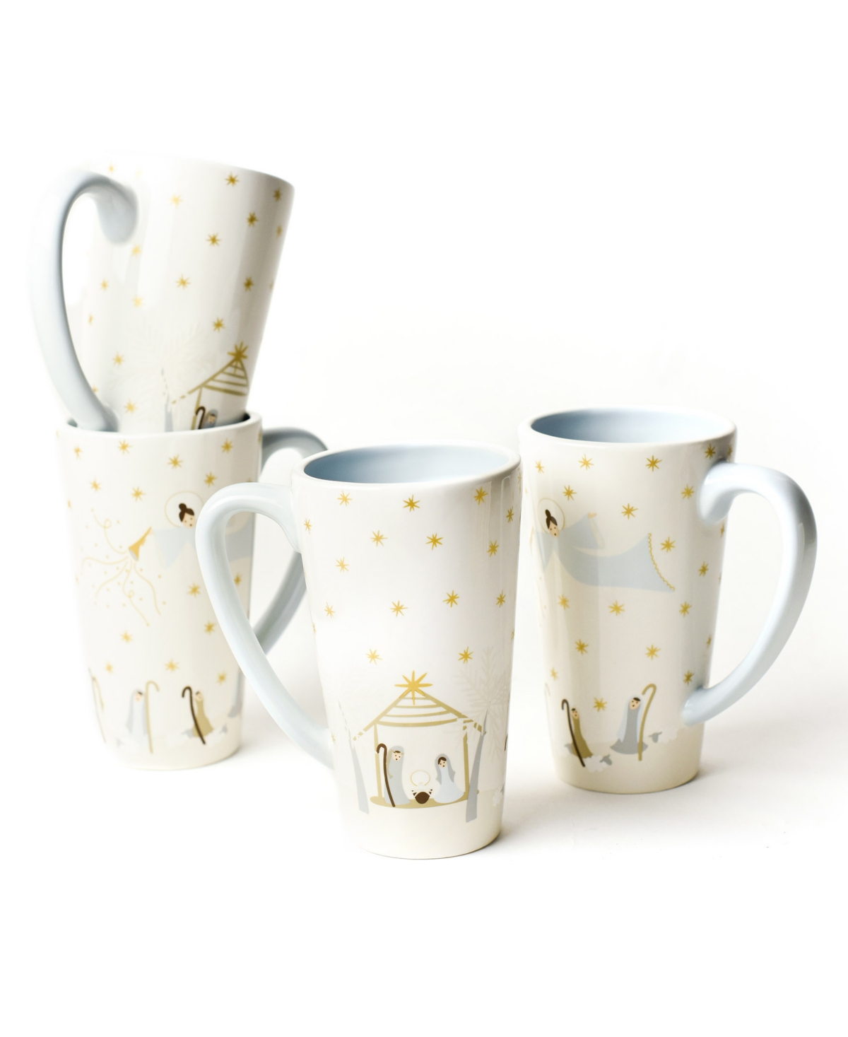 O Holy Night Tall Mug, Set of 4 - blue