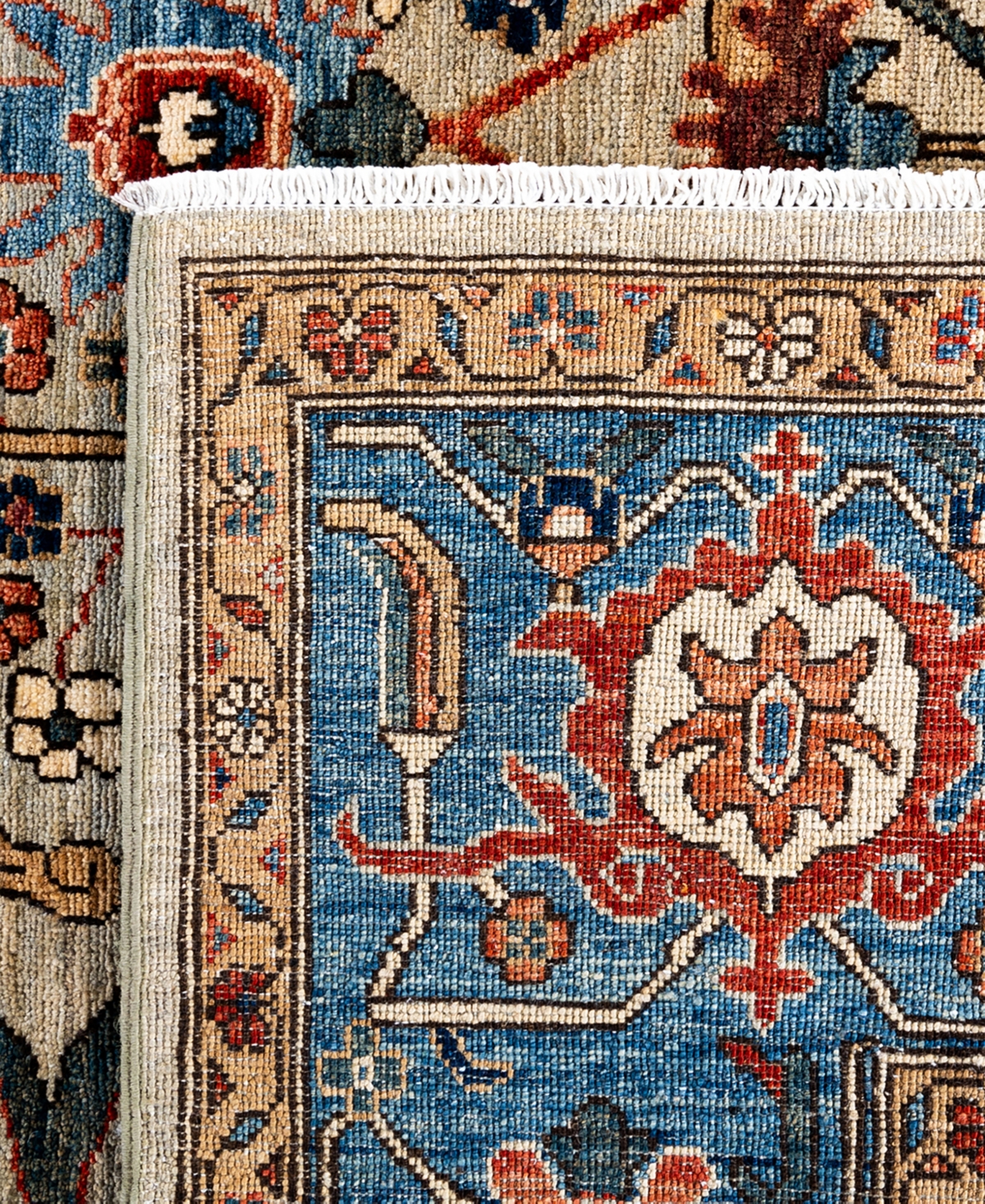 Adorn Hand Woven Rugs Serapi M1999 7'11"x10'1" Area Rug In Gray