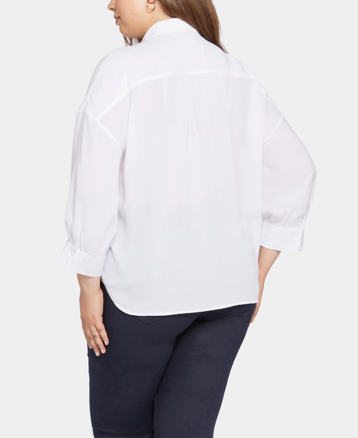 Nydj Zoey Blouse In Optic White