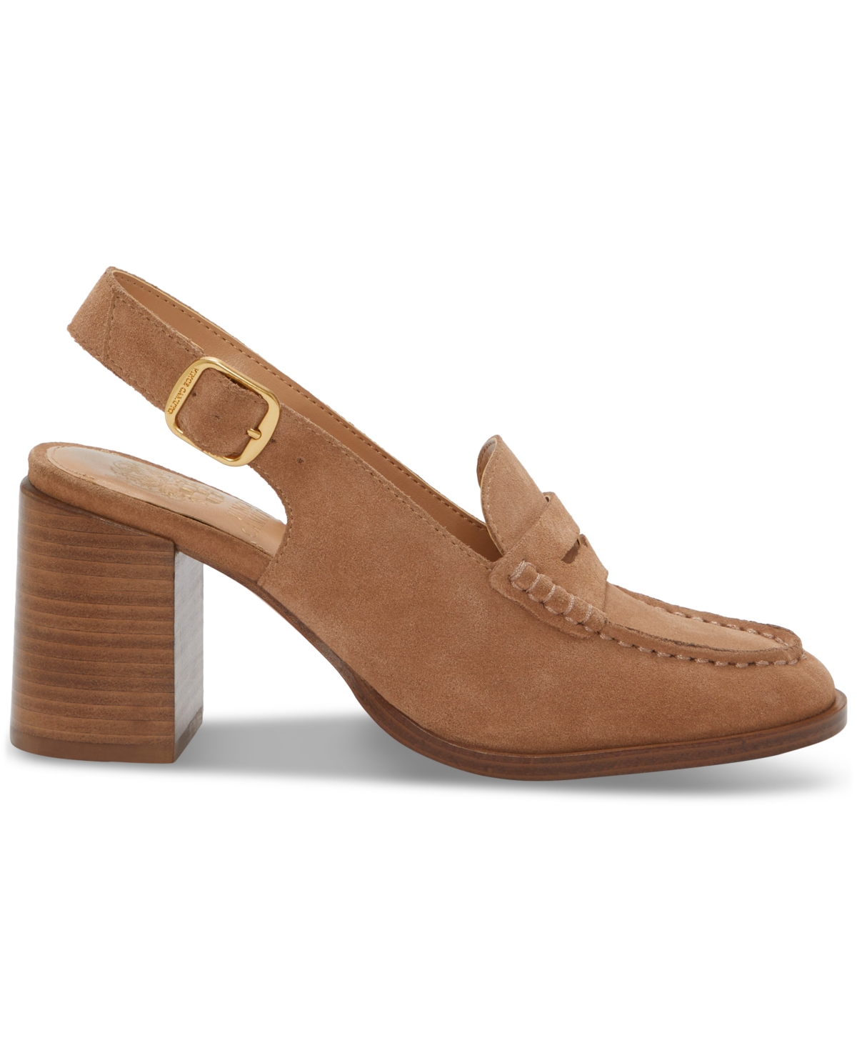 Vince Camuto Women's Gemma Slingback Loafer Pumps In Spiced Almond Suede