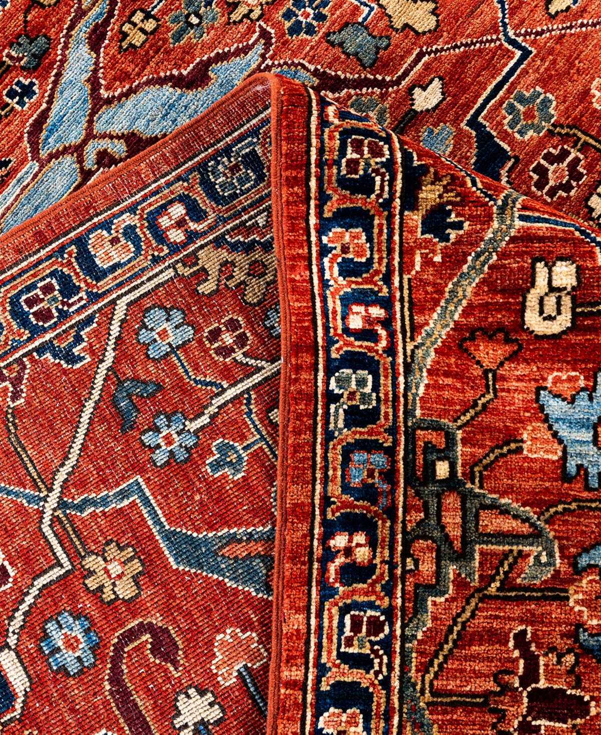 Adorn Hand Woven Rugs Serapi M1999 8'11"x11'10" Area Rug In Red