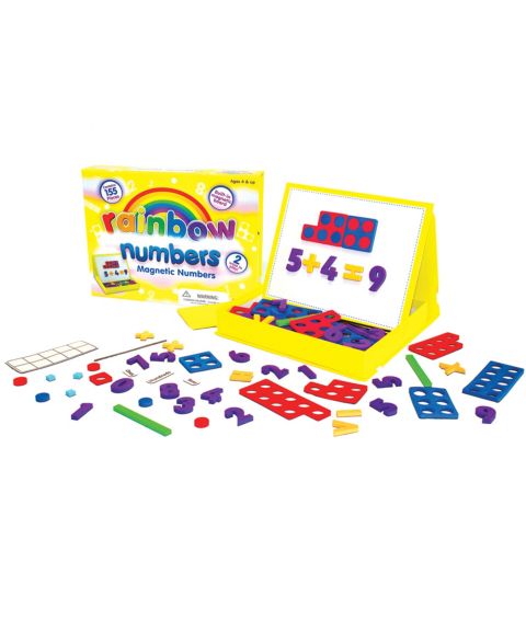 Детские игрушки Junior Learning Rainbow Numbers Magnetic 155-Piece Set, Ages 4+