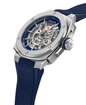 Men's Swiss Automatic Alpiner Extreme Blue Rubber Strap Watch 39mm
