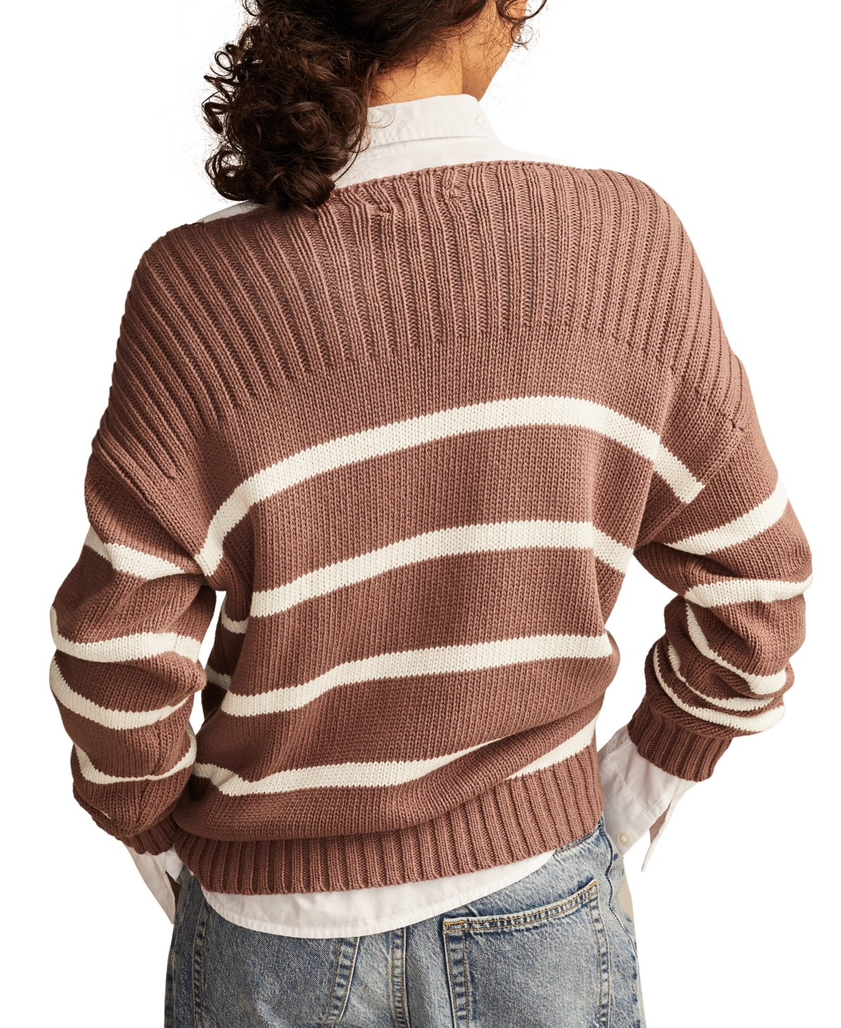 LUCKY BRAND WOMEN'S STRIPED BOAT-NECK SWEATER 