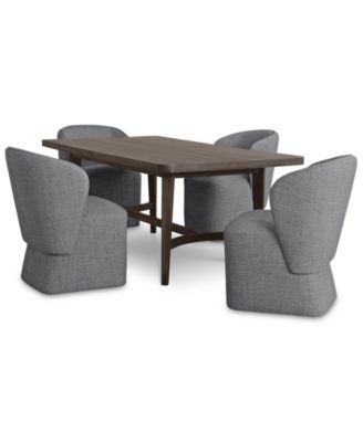 CLOSEOUT! 5 Pc. Set (Griffith Rectangular Dining Table & 4 Dimova Chairs), Created for Macy's