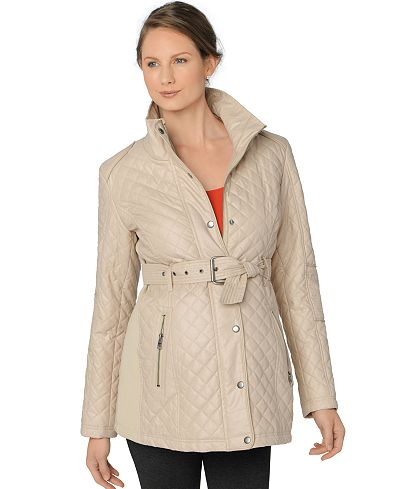 A Pea in the Pod Maternity Belted Quilted Jacket