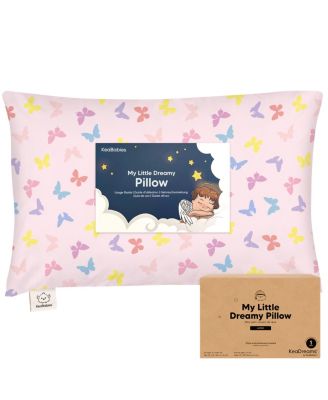 Jumbo Toddler Pillow with Pillowcase, 14X20 Soft Organic Toddler Pillows for Sleeping, Kids Travel Pillow