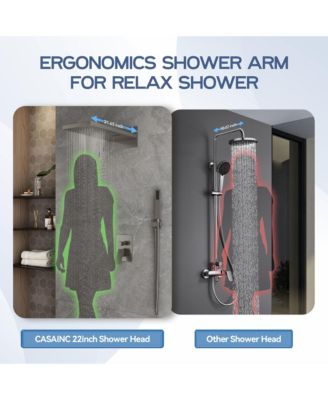 Waterfall Shower System with Valve Kit and Handheld Spray