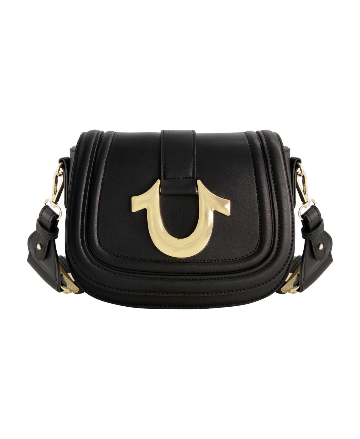 Saddle Bag with Gold Hardware - Black