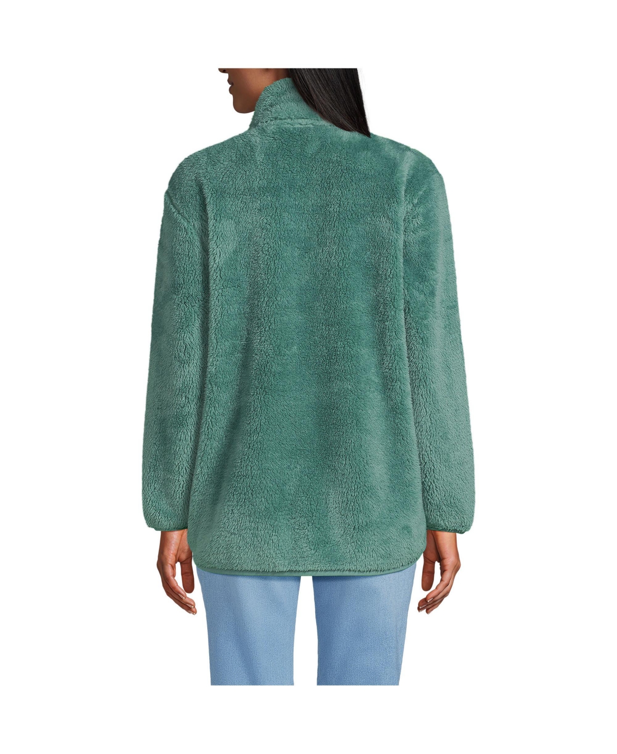 Lands' End Petite Full Zip Cozy High Pile Fleece Jacket