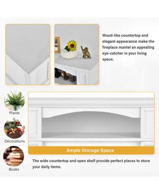 18 Inch 1400W Electric TV Stand Fireplace with Shelf