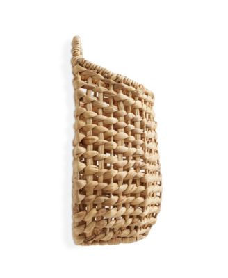Water Hyacinth Boho Planter Accent Open Weave Wall Hanging Basket