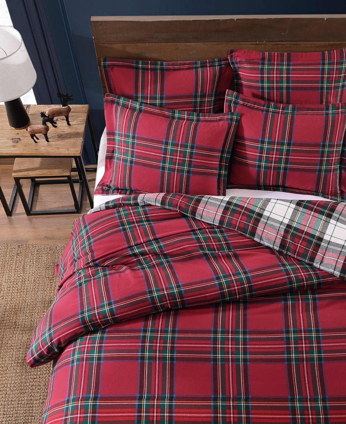 Levtex Spencer Plaid Flannel 3-pc. Comforter Set, Full/queen In Red