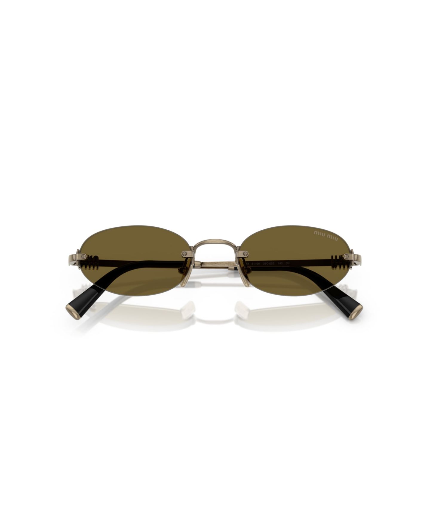Женские солнцезащитные очки MIU MIU Sunglasses MU A54S, цвет: Золотой — фото 2