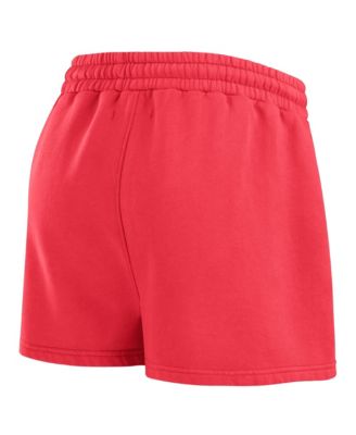 Women's Red Philadelphia Phillies Washed Fleece Sweatshirt Shorts Lounge Set