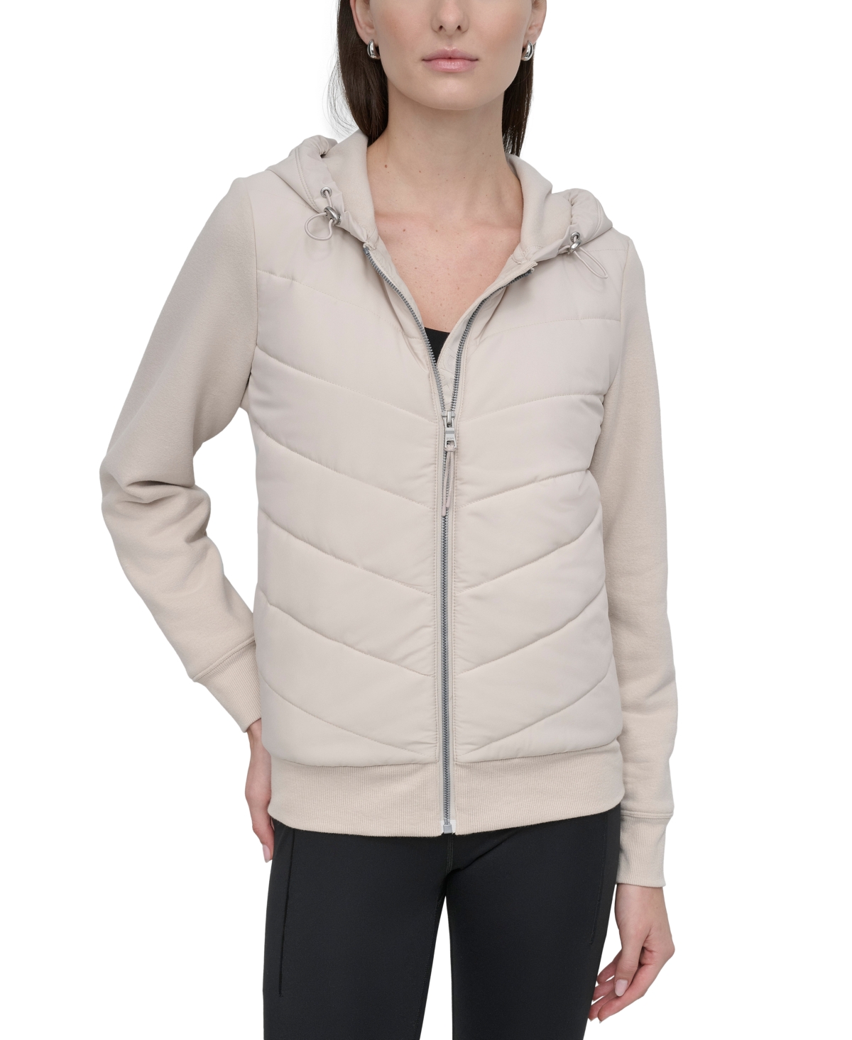 Dkny Sport Women's Lightweight Hybrid Jacket In Oat