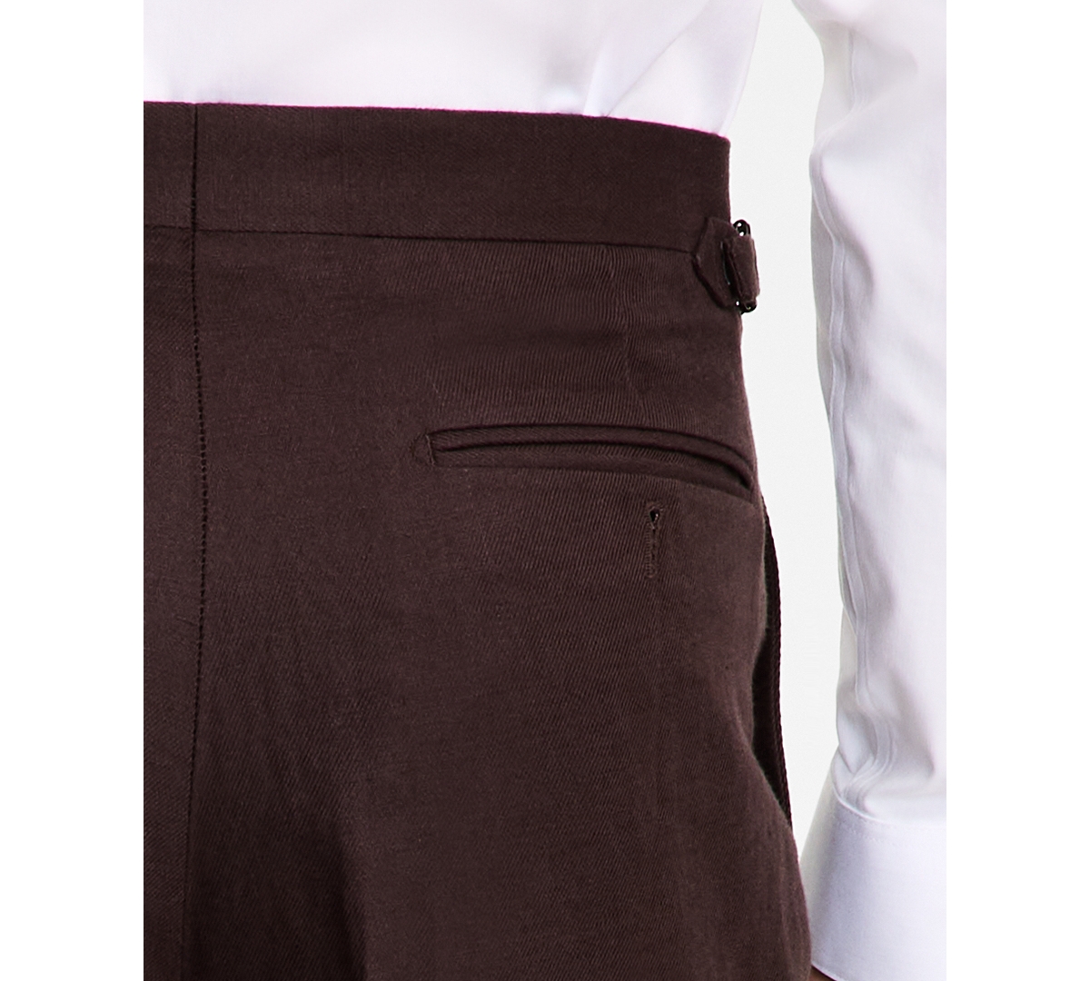 Shop Calvin Klein Men's Slim-fit Linen-blend Dress Pants In Brown