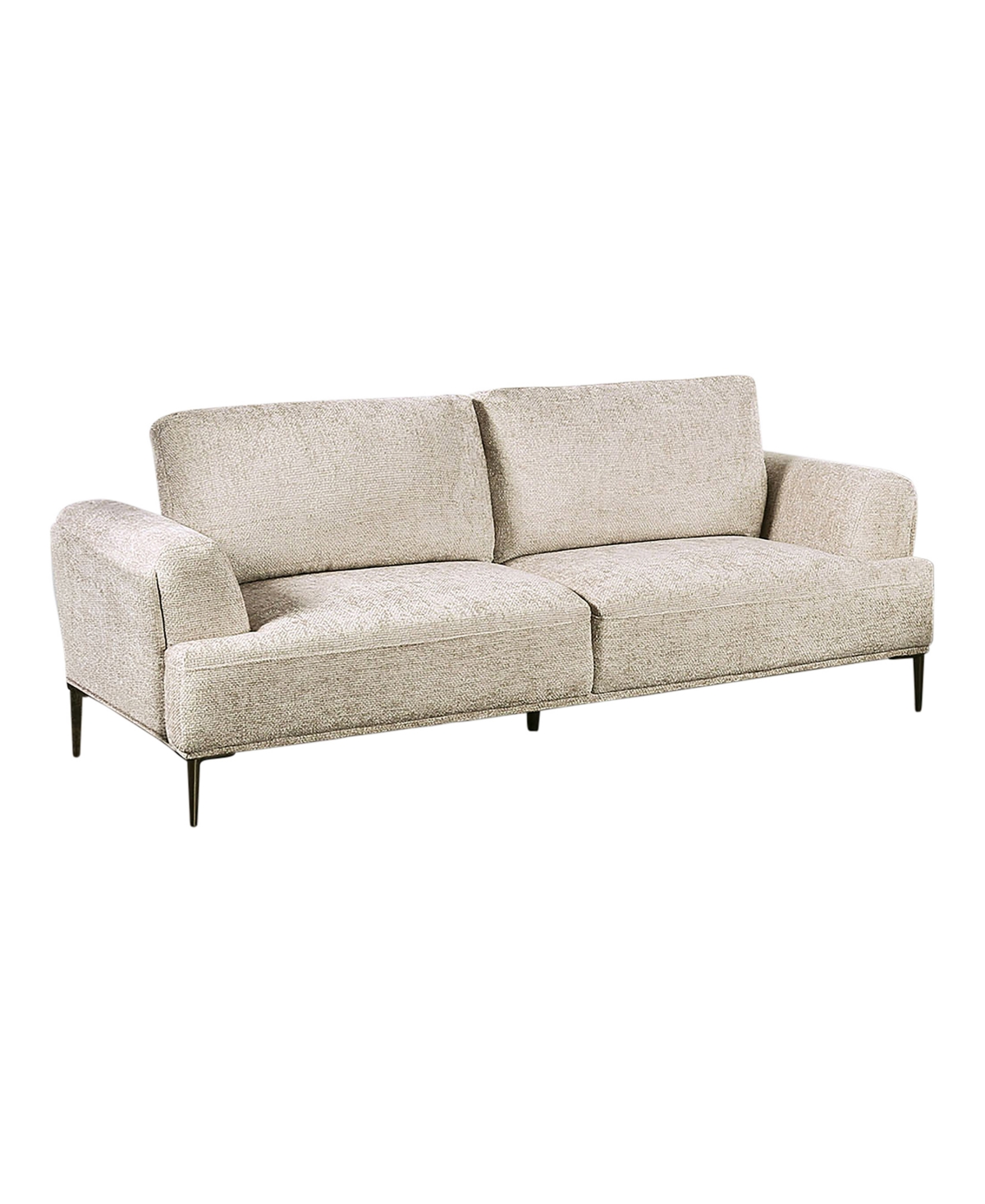 Furniture Of America 81" Orlandi Chenille Flared Arm Sofa In Light Brown