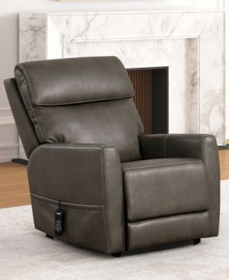 34" Hilltop Artificial Leather Power Recliner Lift Chair