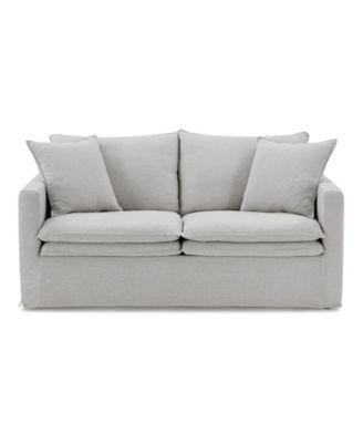 68" Linen Maddy 2-Seater Narrow Track Arm Loveseat
