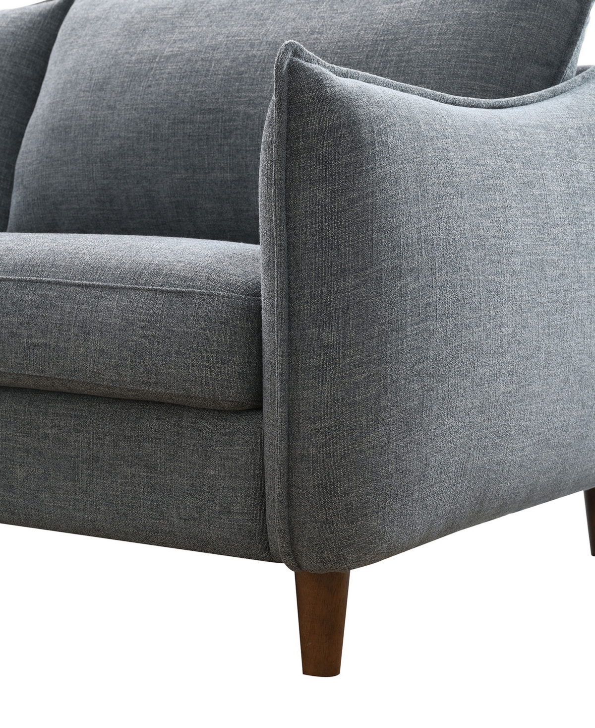 Furniture Of America 85" Lacy Chenille Slope Arm Sofa In Gray
