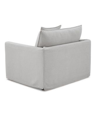 47" Linen Maddy Narrow Track Arm Chair