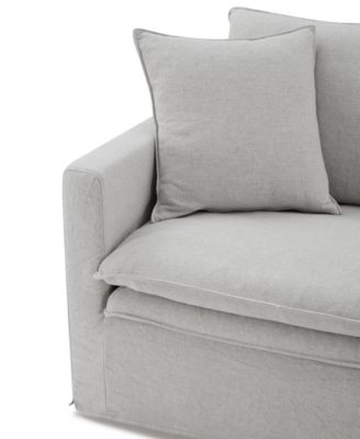 47" Linen Maddy Narrow Track Arm Chair