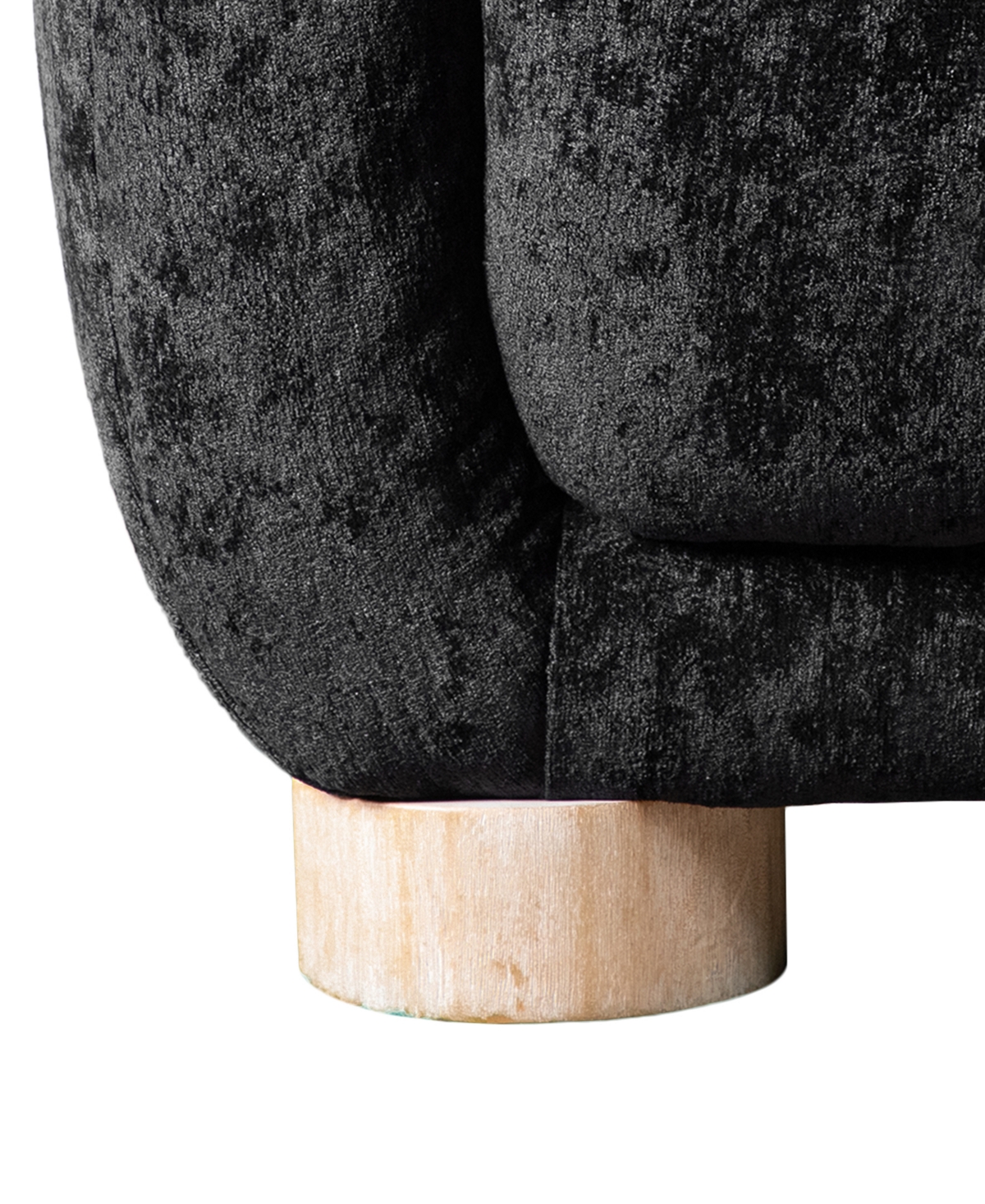 Furniture Of America 68" Waxley Chenille 2-seater Slope Arm Loveseat In Black