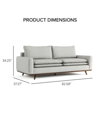 83" Kasi Round Arm Sofa