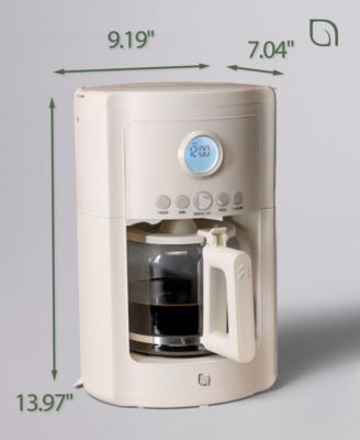12 Cup Coffee Maker – Programmable Brewing Options with Timer, Beautiful Design, Glass Pot