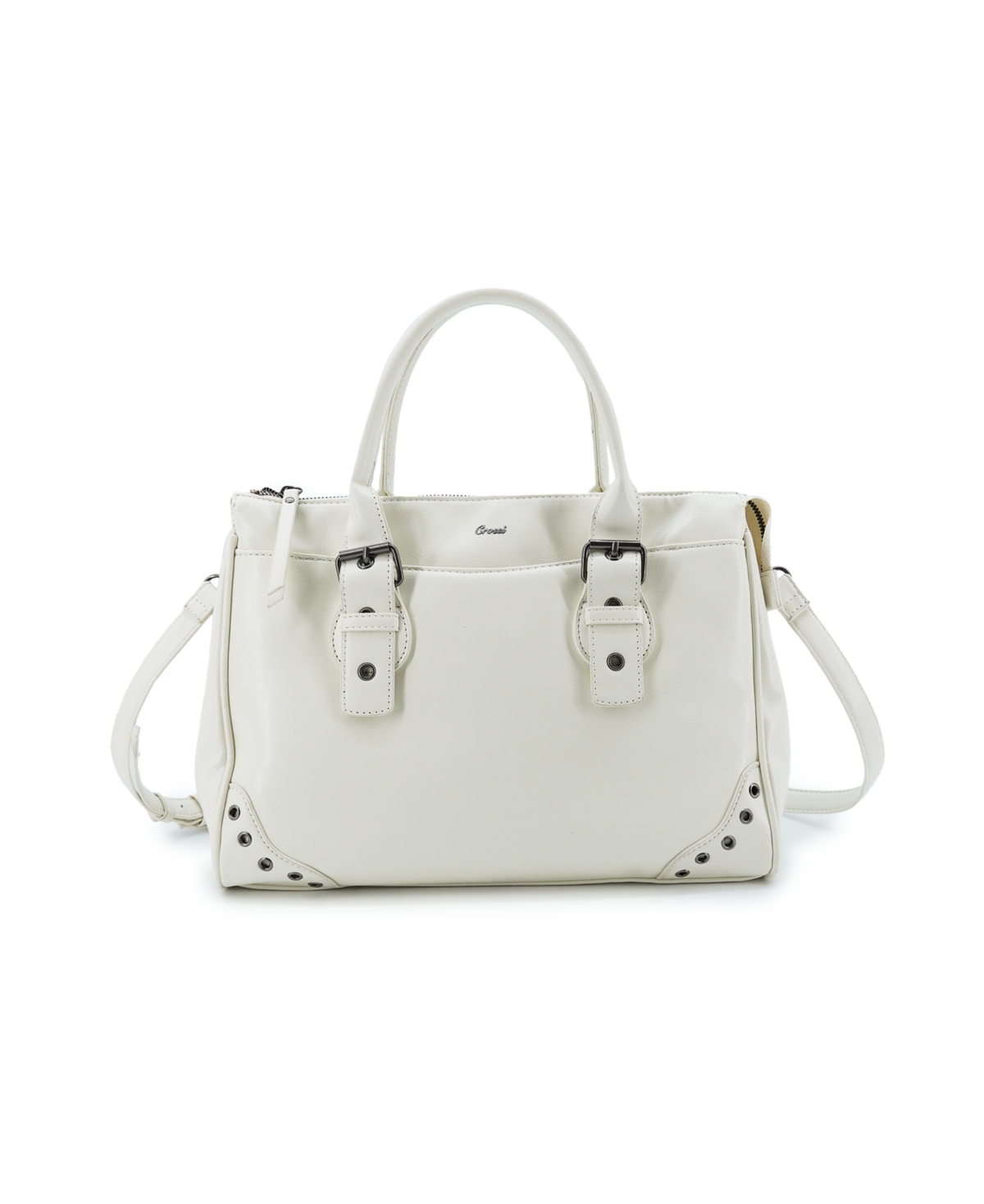 Serena Leather Tote Bag - Beige