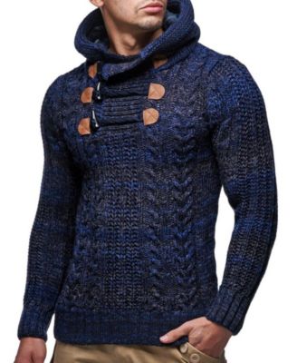 Men s Knitted Pullover | Long-sleeved slim fit hoodie | Basic winter hoodie-sweater for Men